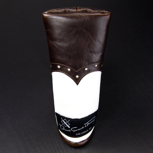 BROGUE BLADE COVER - BELGIAN CHOCOLATE & WHITE