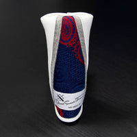 NECKTIE BLADE COVER - BLUE AND RED PAISLEY - 1 OF 1