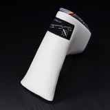 BLADE STYLE PUTTER COVER - PEBBLED WHITE W/ BLUE - 1 OF 1