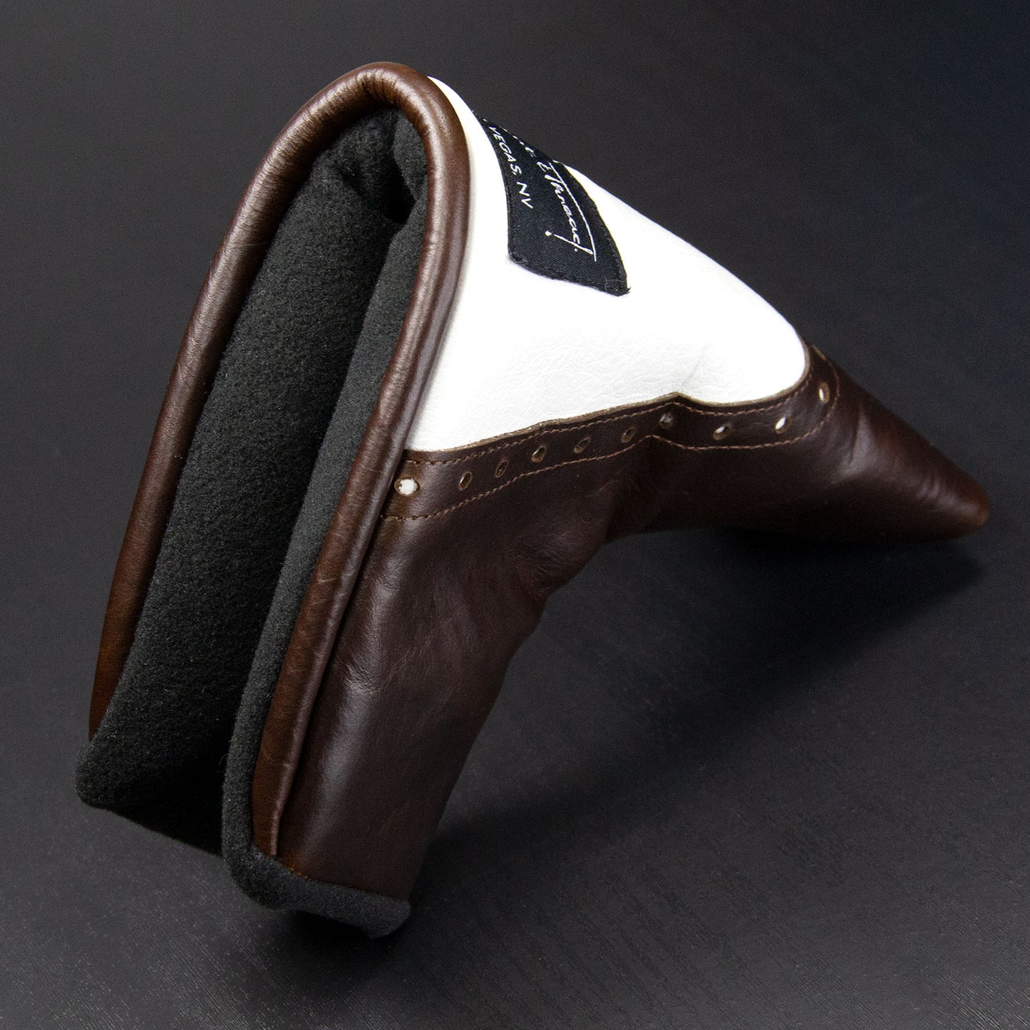 BROGUE BLADE COVER - BELGIAN CHOCOLATE & WHITE